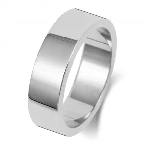 Wedding Band 9K Flat Flat 6 mm - 1.5 Wedding  Ring W176WM